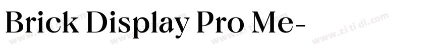 Brick Display Pro Me字体转换